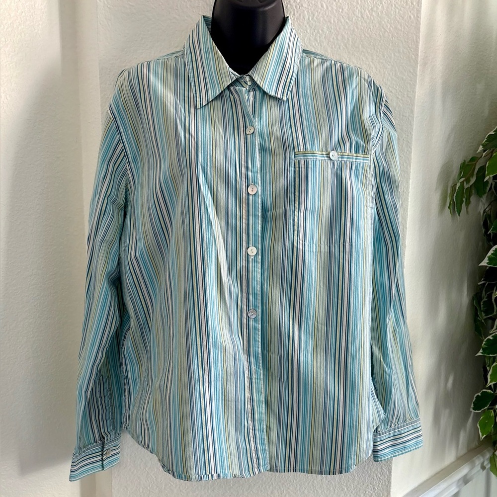 Chico's Multicolor Striped Shirt